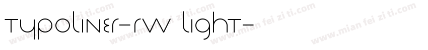 Typoliner-RW Light字体转换
